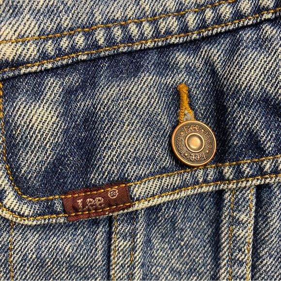 Vtg Lee Denim Jacket with TV Station Embroidered Logo - Picture 4 of 8